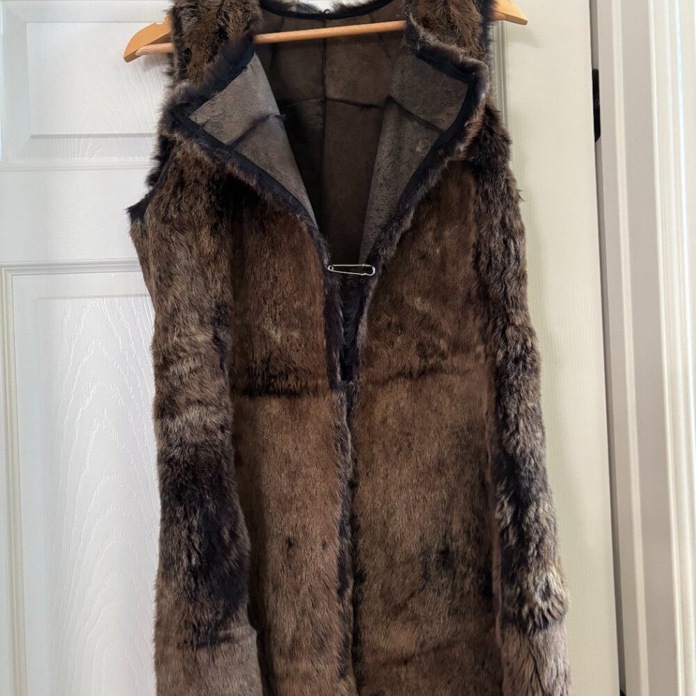 Genuine fur long vest - Picture 5 of 6